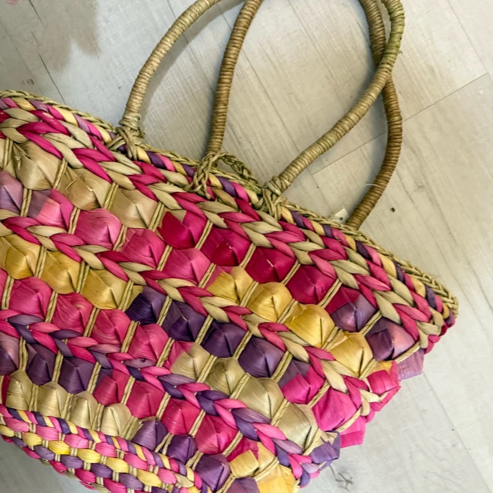 Colorful Woven Tote Bag